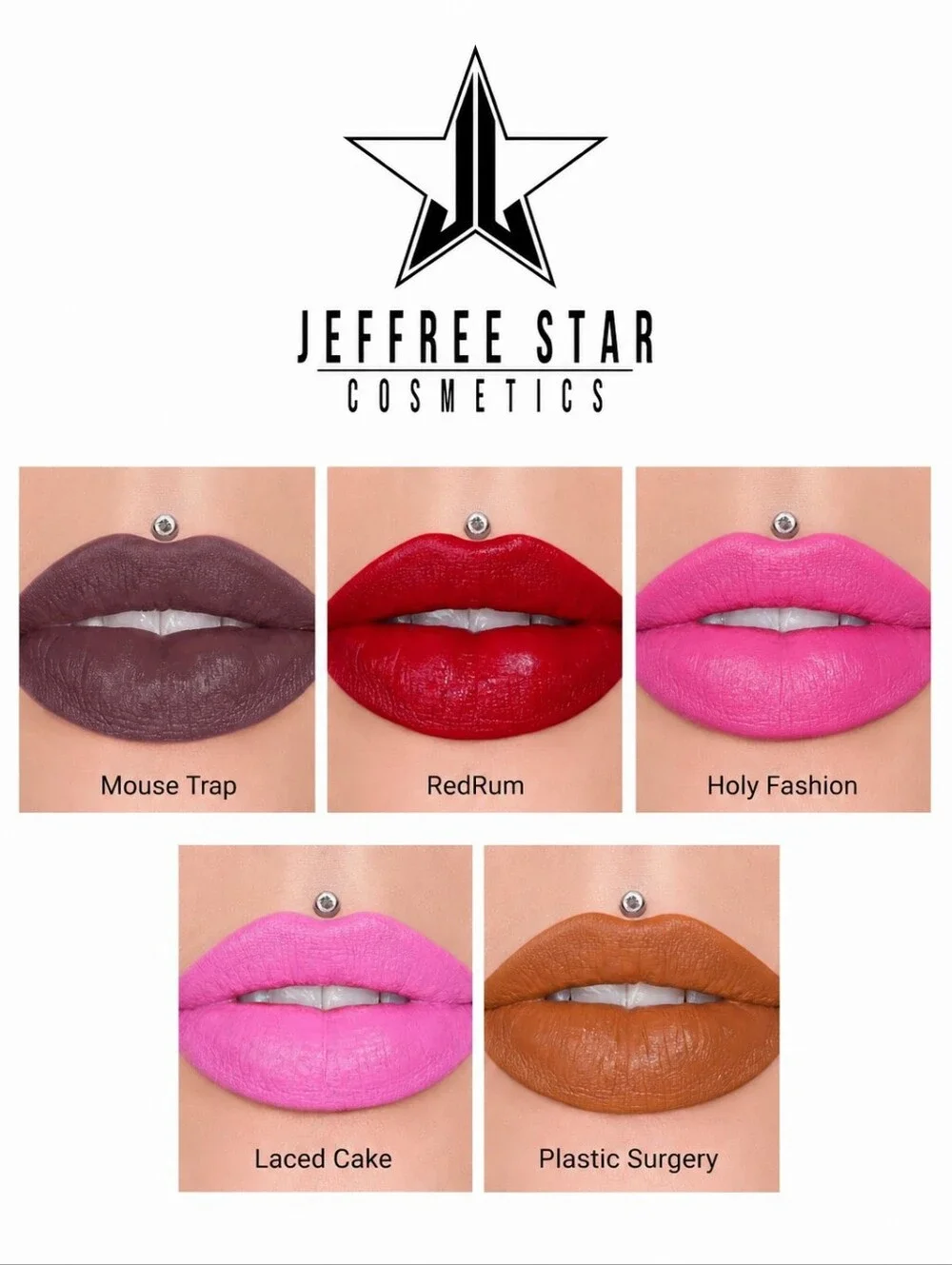 Jeffree Star Velvet Trap Lipsticks Bundle X10 Brand New Full Size